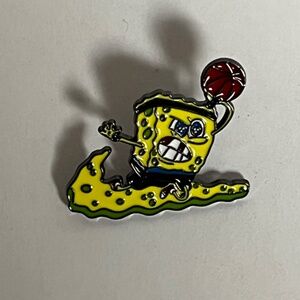 Spongebob Nike Swoosh Enamel Pin Squarepants Gary Patrick Cartoon New